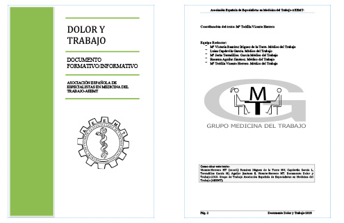 Dolor y Trabajo - Portada - Asociación Andaluza del Dolor